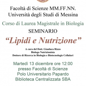 13 Dicembre 2011 - Seminario, Lipidi e Nutrizione